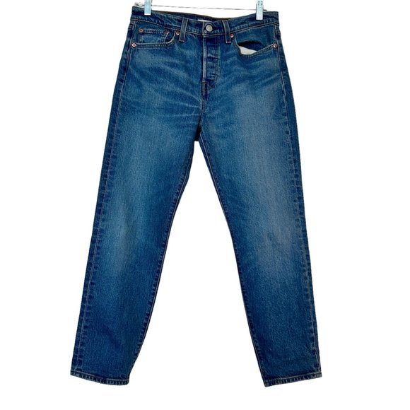 Levi's Denim - Levis 501 Jeans Women's 29x27 Blue Wedgie Premium Medium Stretch Button S…